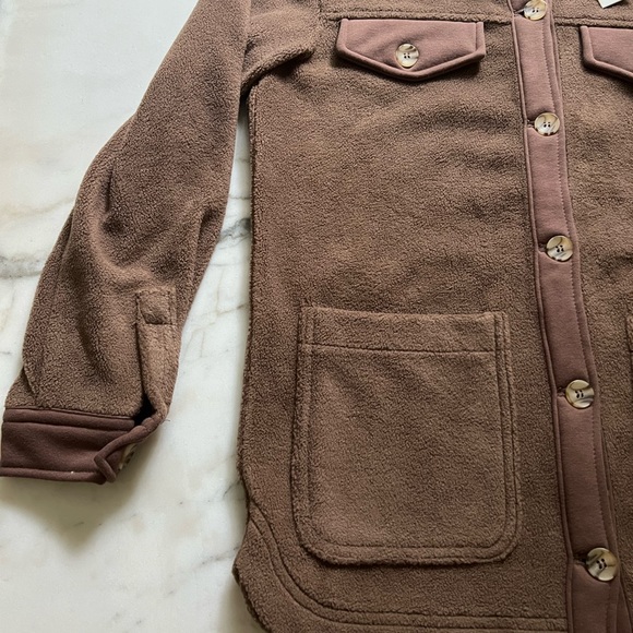 Blank NYC Brown Fleece Jacket in Size Small - Picture 6 of 7